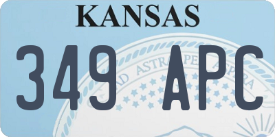 KS license plate 349APC