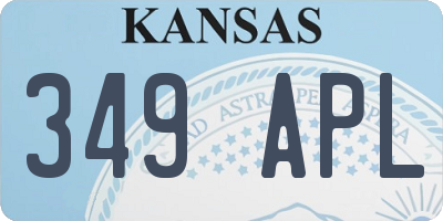 KS license plate 349APL