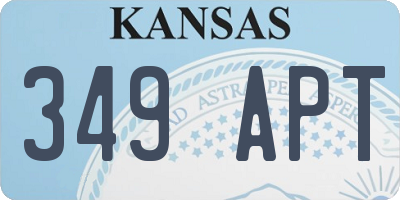 KS license plate 349APT