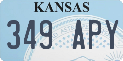 KS license plate 349APY