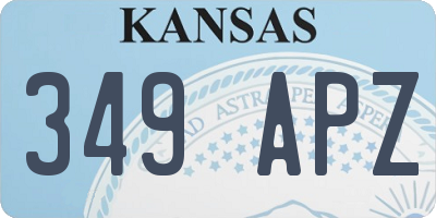 KS license plate 349APZ