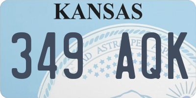 KS license plate 349AQK