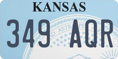 KS license plate 349AQR