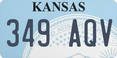 KS license plate 349AQV