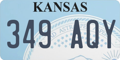 KS license plate 349AQY