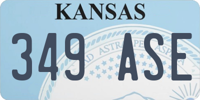 KS license plate 349ASE