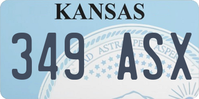 KS license plate 349ASX