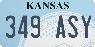 KS license plate 349ASY