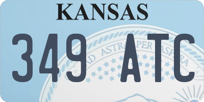KS license plate 349ATC