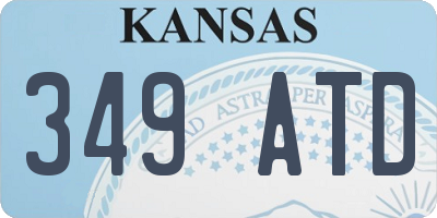 KS license plate 349ATD
