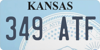 KS license plate 349ATF