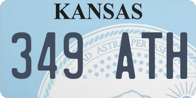 KS license plate 349ATH