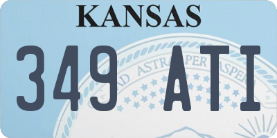 KS license plate 349ATI