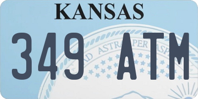 KS license plate 349ATM