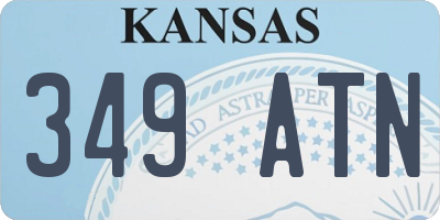 KS license plate 349ATN
