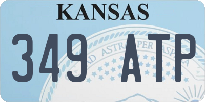 KS license plate 349ATP