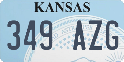 KS license plate 349AZG