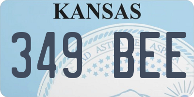 KS license plate 349BEE