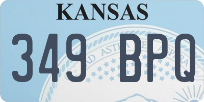 KS license plate 349BPQ