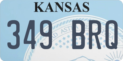 KS license plate 349BRQ