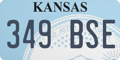 KS license plate 349BSE