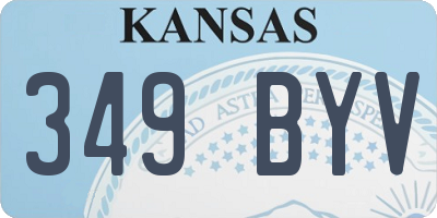 KS license plate 349BYV