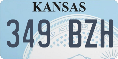 KS license plate 349BZH