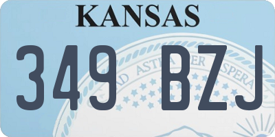 KS license plate 349BZJ