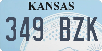 KS license plate 349BZK