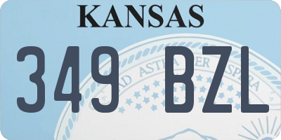 KS license plate 349BZL