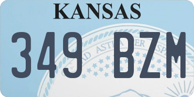 KS license plate 349BZM