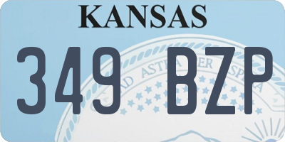 KS license plate 349BZP