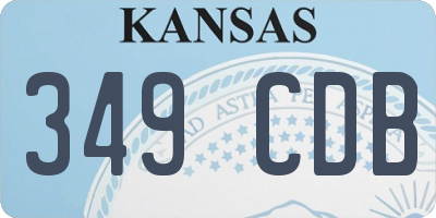 KS license plate 349CDB