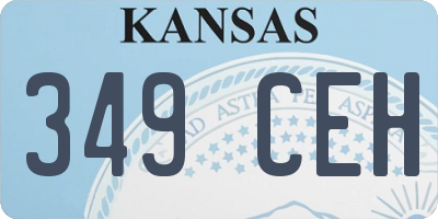 KS license plate 349CEH