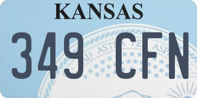 KS license plate 349CFN