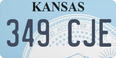 KS license plate 349CJE