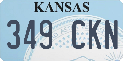 KS license plate 349CKN