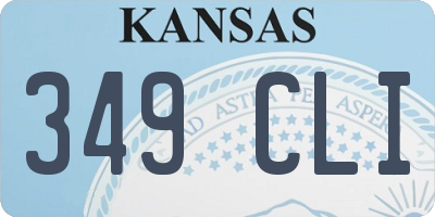 KS license plate 349CLI