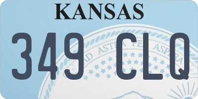 KS license plate 349CLQ