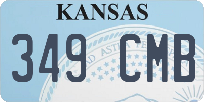 KS license plate 349CMB
