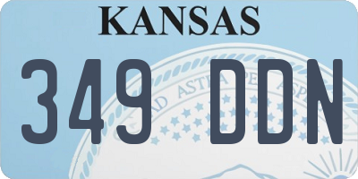 KS license plate 349DDN