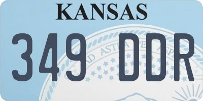 KS license plate 349DDR