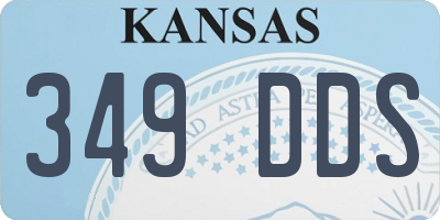 KS license plate 349DDS
