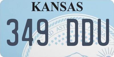KS license plate 349DDU