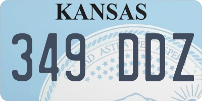 KS license plate 349DDZ