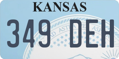 KS license plate 349DEH