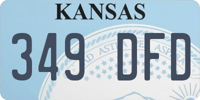 KS license plate 349DFD