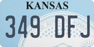 KS license plate 349DFJ