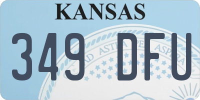 KS license plate 349DFU