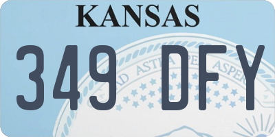 KS license plate 349DFY